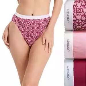 Women Jockey underwear 3-Pack Classics French-Cut Brief color/ Fawning Geo - Picture 1 of 5