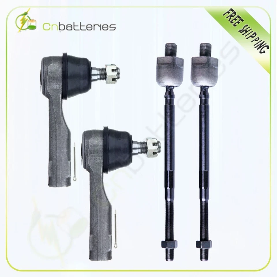 Kit de extremidade de haste de amarração externa e interna de suspensão 4 peças para 1987-90 Nissan Pulsar NX - Imagem 1 de 4