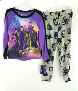 Disney Pajamas Descendants Girls Pants & Top Long Sleeve Set Size 4/5 - Picture 1 of 4