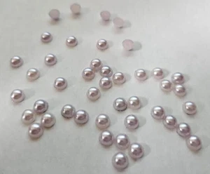 CraftbuddyUS 500pcs 4mm Acrylic Flat Back Half Round LILAC Pearls Gems,DIY Craft - Picture 1 of 2