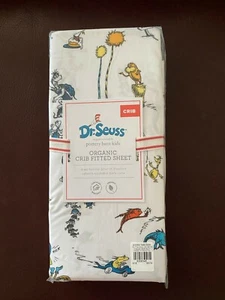 1 Pottery Barn Kids Dr Seuss BABY Crib Organic Cotton Fitted Sheet toddler New - Picture 1 of 2