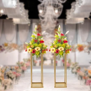 2 Stück Hochzeit Blumenständer Metallvase Säulenständer Hochzeitsdekoration DHL - Bild 1 von 12