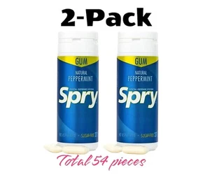 Xylitol Chewing Gum PEPPERMINT Xylitol, 2 Pack Sugar-Aspartame Free 54 Pcs Total - Picture 1 of 8