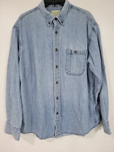 Cabela's Demin Long Sleeve Button Shirt Large- Flaws - Picture 1 of 11