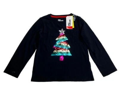 Epic Threads Holiday Shirt Girls Size 5, Sequin Tree Color Long Sleeve Top NWT - Image 1 of 4