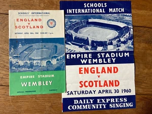 Programa de Fútbol Escuelas Internacionales Inglaterra v Escocia 60 de abril Wembley 961f - Imagen 1 de 3