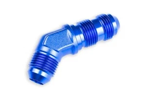 45' AN4 bulkhead fuel hose fitting adapter nipple Blue - Picture 1 of 4