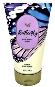 Exfoliante cremoso Bath & Body Works mariposa 8 oz frambuesa néctar vainilla - Imagen 1 de 2