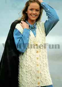 Cappotto vita motivo a maglia donna lunghezza cavo arancione design busto 32""-46 - Foto 1 di 1