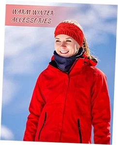 5 Pcs Cable Knit Scarf Glove Hat Set Include Beanie Hat Gloves Scarf Red - Picture 1 of 8
