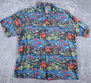 Joe Kealoha Shirt Mens Medium Blue Hawaiian Fish Turtles D Varez Edition Rayon - Picture 1 of 11