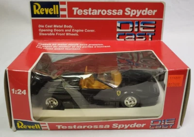 Black Revell #8655 Ferrari Testarossa Spyder Diecast automático escala 1:24 1990 novo na caixa - Imagem 1 de 4