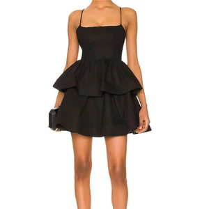 Revolve NBD Katerina Mini Dress Size S Little Black Poplin Prom Dress Graduation - Picture 1 of 14