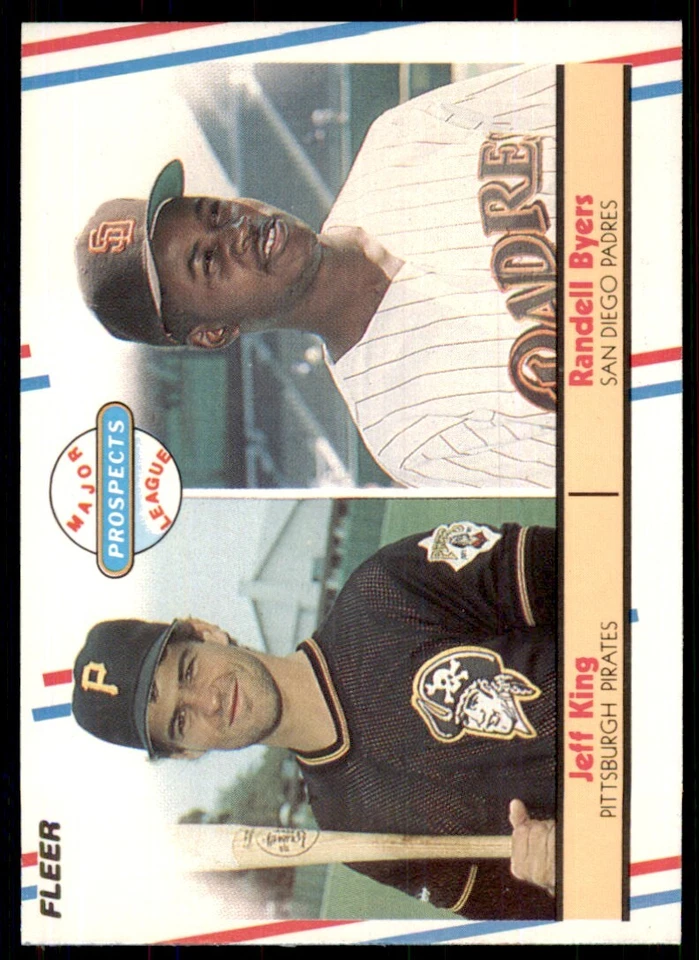 1988 Fleer Jeff King/Randall Byers Rookie Pittsburgh Pirates/San Diego Padres - Image 1 of 2
