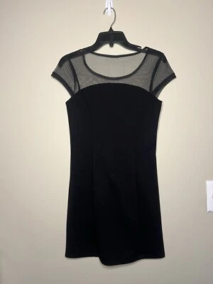 Mac + Jac Illusion Neckline Little Black Dress Size Small - Image 1 of 4