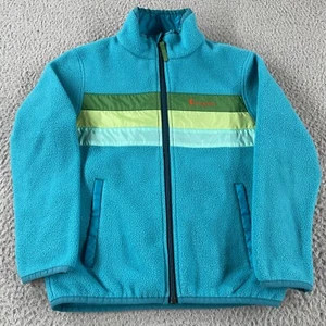 Cotopaxi Kids Small Teca Fleece Full Zip Fleece Jacket Blue w/ Sunset Stripe - Picture 1 of 13
