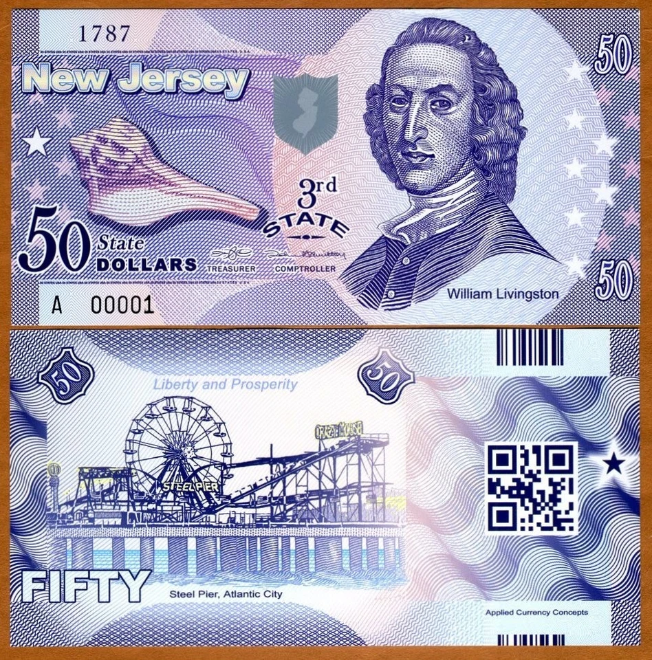 USA States, New Jersey, $50, Polymer, ND (2014), P-N/L, UNC - Image 1 of 1