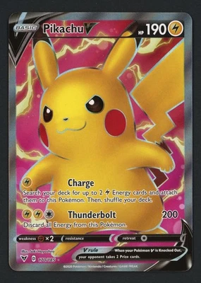 Pikachu V 170/185 Full Art SWSH04: Vivid Voltage Ultra Rare Pokemon TCG - Image 1 of 2