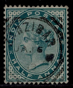 ZANZIBAR QV SG Z62, ½a blue-green, FINE USED. - Picture 1 of 1