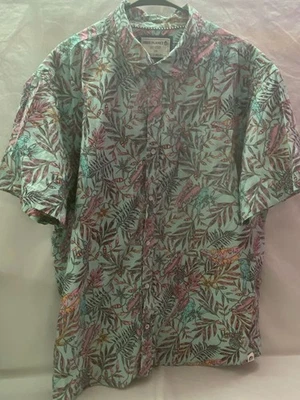 Camisa de algodón hawaiano tropical manga corta multicolor Free Planet 3XL para hombre Foto 1 de 4