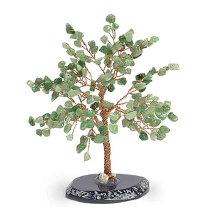 , Glück & Erfolg, echte Jade Kristall Feng Shui Lebensbaum Wohndeko, Verpackung... - Bild 1 von 8