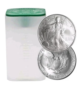 Roll of 20 - 2015 1 OZ Silver American Eagle Coins USA  - Image 1 of 4