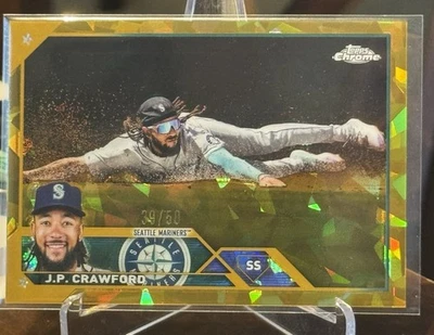 JP Crawford 2023 Topps Chrome Sapphire Edition GOLD /50 #380 Seattle Mariners - Image 1 of 4