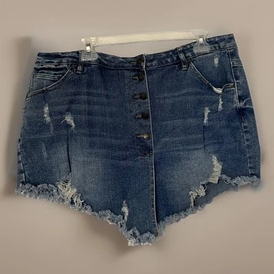 Madden NYC High-Rise Skort Size 21 Short/Skirt Combo Distressed - Image 1 of 4