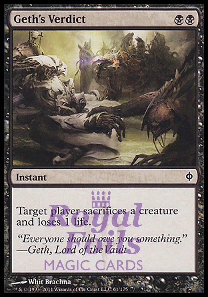Geth's Verdict 2x FOIL NPH MTG New Phyrexia Common MINT black - Image 1 of 1