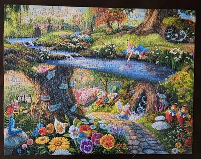 Thomas Kinkade Disney Alice in Wonderland Jigsaw Puzzle 500 pieces - Image 1 of 2