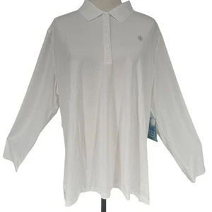 NWT Coolibar Women's 2X Long Sleeve Polo UPF 50+ Golf Shirt Performance Athletic - Picture 1 of 14