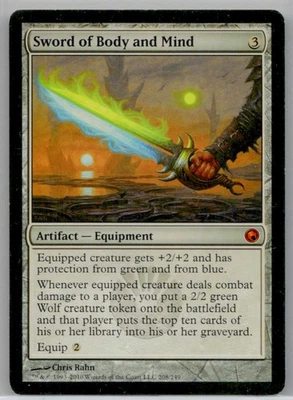 Sword of Body and Mind #208 Scars of Mirrodin Lightly played W/Tracking - Image 1 of 2