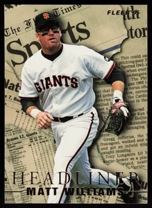 1995 Fleer Update Matt Williams #20 BASEBALL CARD San Fran Giants Headliners - Picture 1 of 2