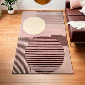 Modern Geometric Design Wool Area Rug Hand Made Carpet Hand Tufted New Branded - Picture 1 of 6