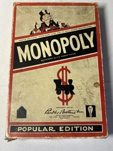 Juego Monopoly Vintage 1954 Edición Popular Parker Brothers Sin Tablero Mezcla Piezas - Imagen 1 de 5
