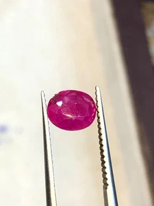 Rubí rojo rosado natural de 1,05 quilates de Afganistán | Piedras preciosas sueltas | Calidad fina - Imagen 1 de 5