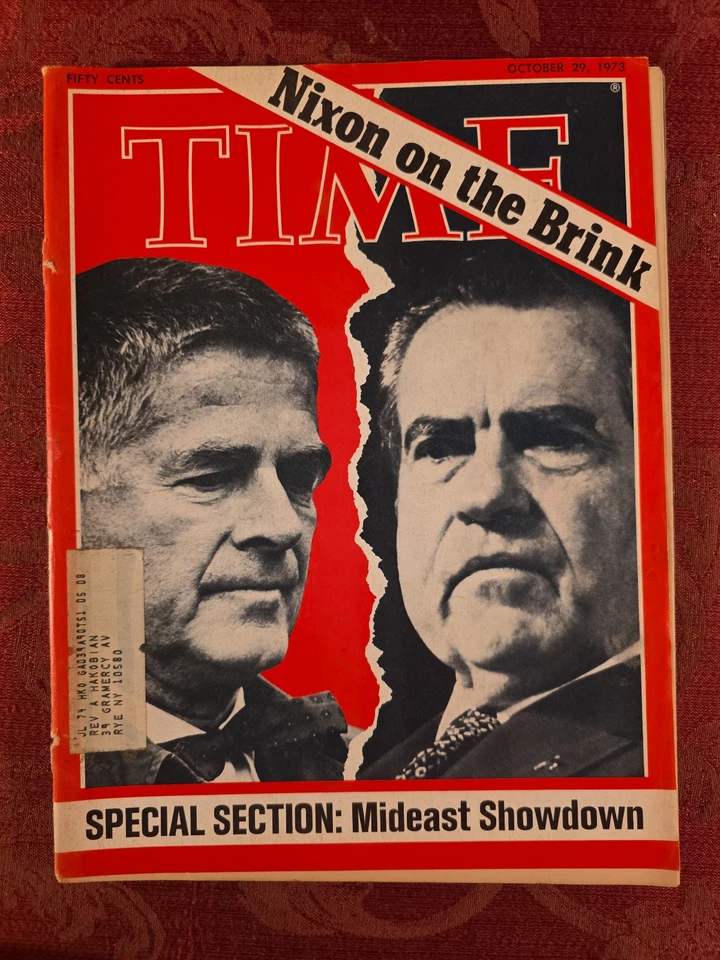 TIME Magazine October 29 1973 Oct 10/29/73 RICHARD NIXON MIDEAST SHOWDOWN - Image 1 of 1