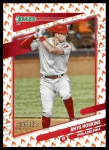 2021 Donruss On Fire 3/75 Rhys Hoskins #112 TS7 - Picture 1 of 2