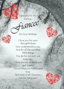 Especially To My Darling Fiancee- Endearing A5 Birthday Card for Her Fiancee - Picture 1 of 4