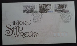 2007 Australia Historic Shipwrecks FDC ties 3 stamps cd Ocean Reef WA - Picture 1 of 2
