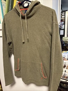 Polo Ralph Lauren Thermal Hoodie Men's Medium Green Cotton Waffle Knit Sleepwear - Picture 1 of 3