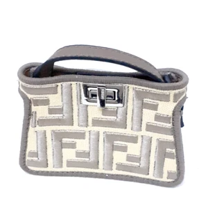 Fendi - Bolso Peekaboo Charm en lona bordada Nano Zucca - Imagen 1 de 13