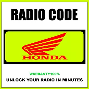 HONDA RADIO CODES UNLOCK ACCORD NSX RIDGELINE SHUTTLE LW STEREO PINCODE SERVICE - Picture 1 of 6