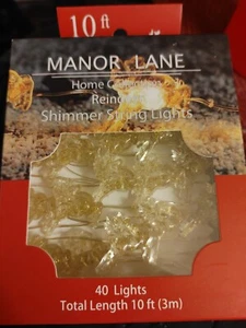 Manor Lane 10-ft. Gold Shimmer Reindeer Christmas Flexible LED String Lights X1 - Picture 1 of 2