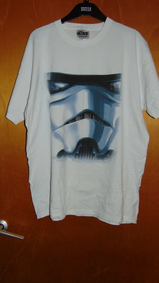 Star Wars 'Stormtrooper' T-Shirt 100%Cotton XL Ch44-46" White Mix BNWoT - Image 1 of 1