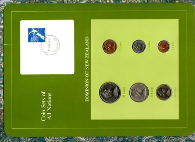 Coin Sets of All Nations New Zealand 1969-1984 UNC 20 cent 1969 7 JAN 1985 - Image 1 of 4