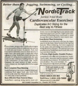 1984 Vintage Print Ad NordicTrack Jarless Total Body Cardiovascular Exerciser - Picture 1 of 2