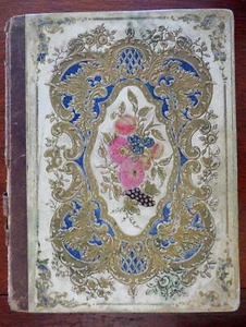 Scrapbook Valentines poetry Floral Prints 1852 pictorial souvenir keepsake album - Picture 1 of 13