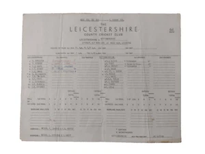1970 Cricket Scorecard Leicestershire v Nottinghamshire, 30th May - Picture 1 of 4