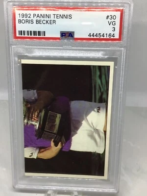 Panini Tennis #30 1992 Boris Becker PSA 3 (Pop total en todos los grados 2) Foto 1 de 2